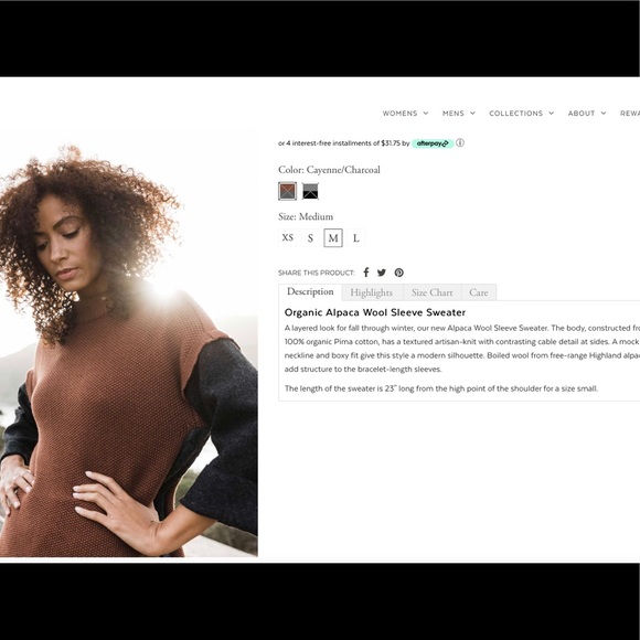 ✨HOST PICK✨Indigenous Sweater black/grey XS organic - Picture 4 of 4